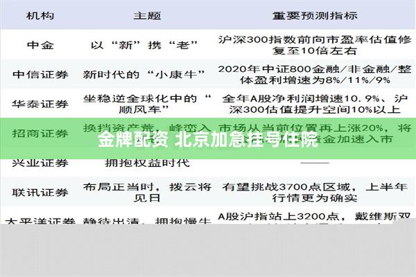 金牌配资 北京加急挂号住院