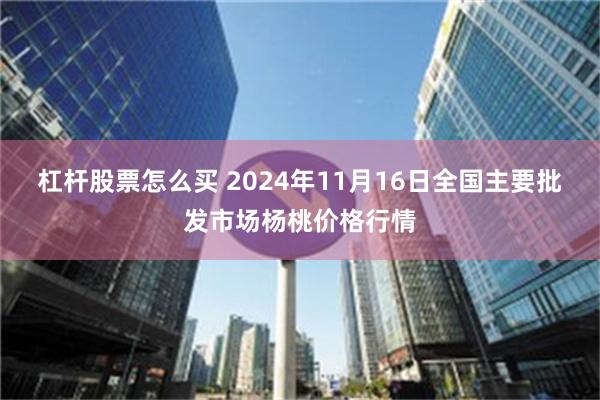 杠杆股票怎么买 2024年11月16日全国主要批发市场杨桃价格行情